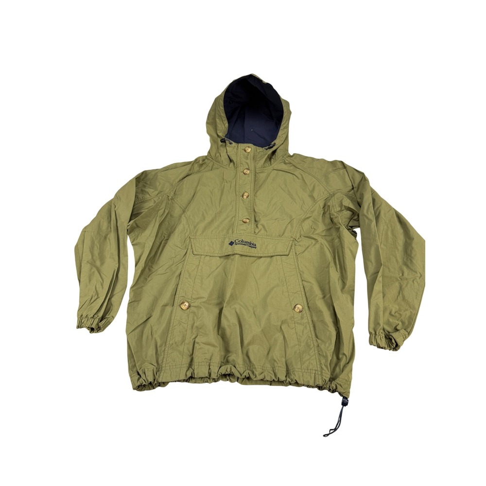 Columbia Sportswear Womens Olive Green Anorak Pullover Hooded Jacket Large